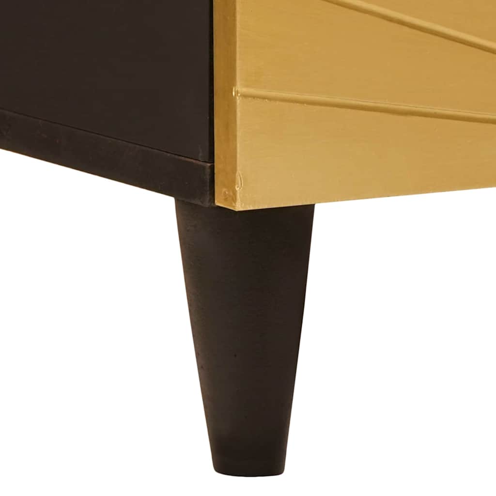 Sengebord Sort og Guld 50 x 33 x 62 cm Konstrueret træ
