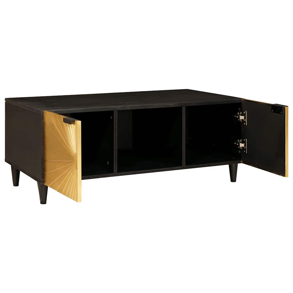 Sofabord Sort og Guld 100 x 54 x 40 cm Konstrueret træ