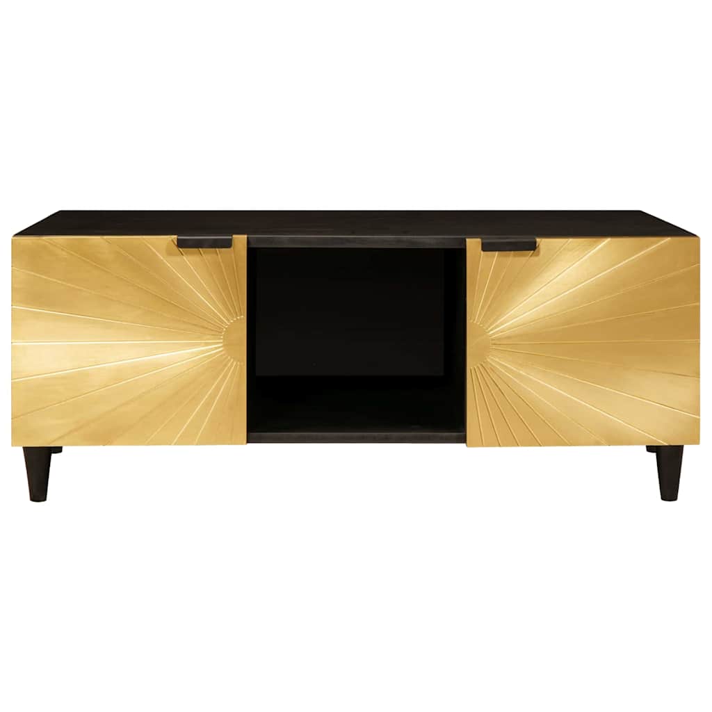 Sofabord Sort og Guld 100 x 54 x 40 cm Konstrueret træ