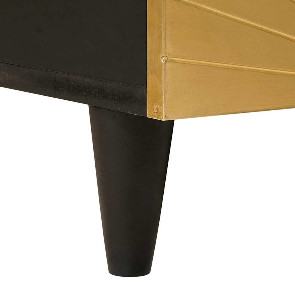 Sofabord Sort og Guld 40 x 33 x 46 cm Konstrueret træ
