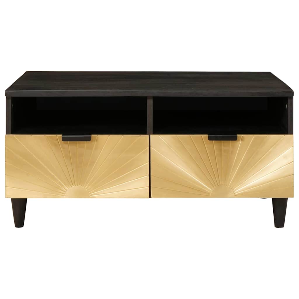 Sofabord Sort og Guld 40 x 33 x 46 cm Konstrueret træ