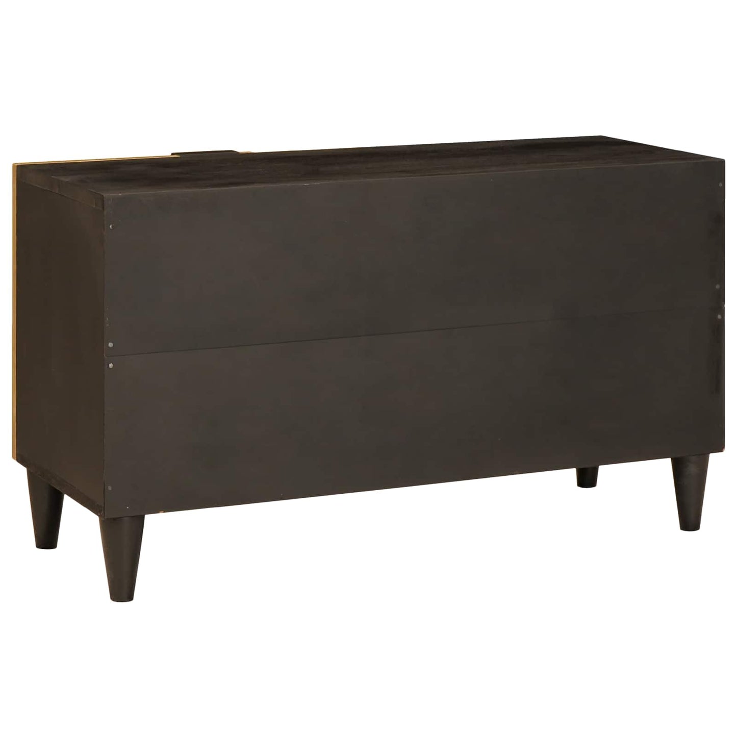 TV-skab Sort og Guld 80 x 33 x 46 cm Konstrueret træ