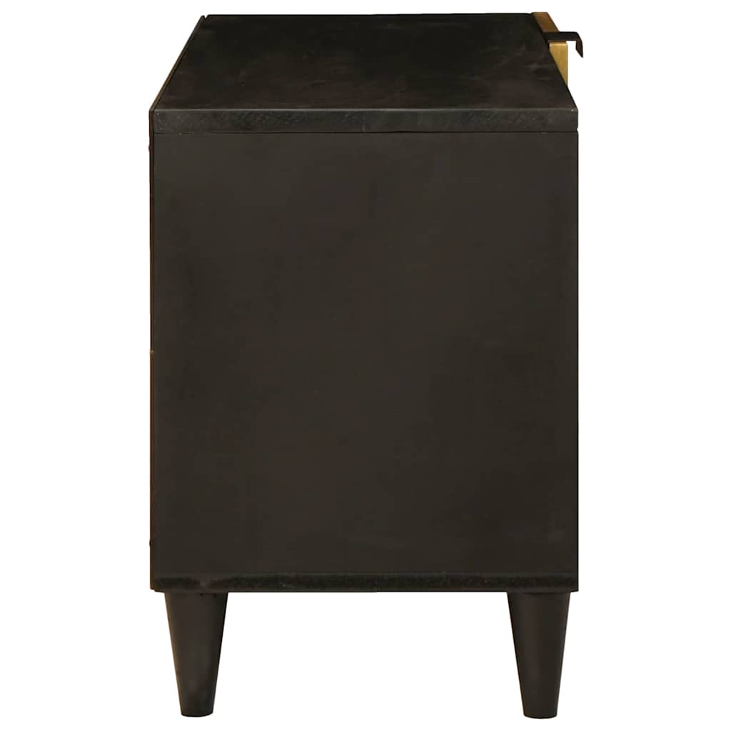 TV-skab Sort og Guld 80 x 33 x 46 cm Konstrueret træ