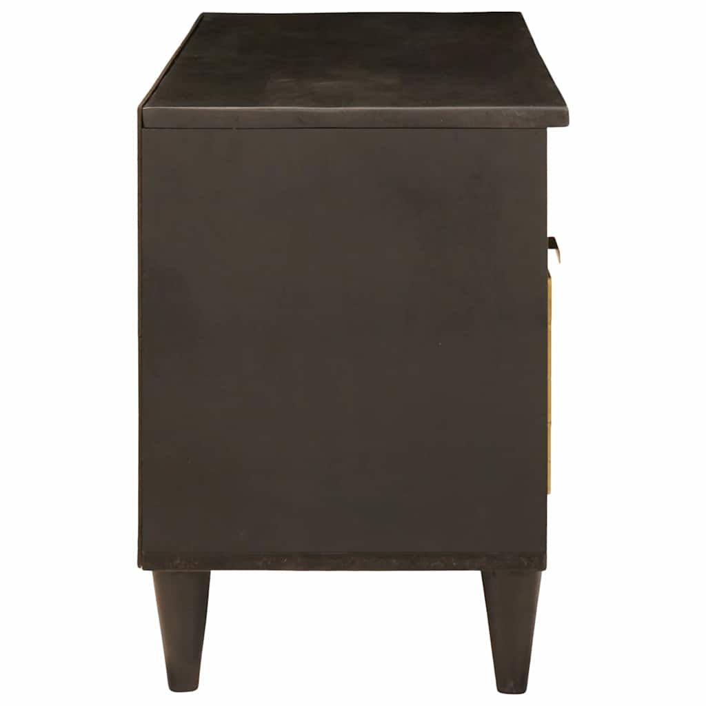TV-skab Sort og Guld 100 x 33 x 46 cm Konstrueret træ