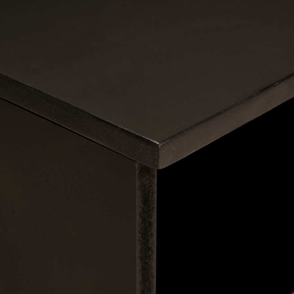 TV-skab Sort og Guld 80 x 33 x 46 cm Konstrueret træ