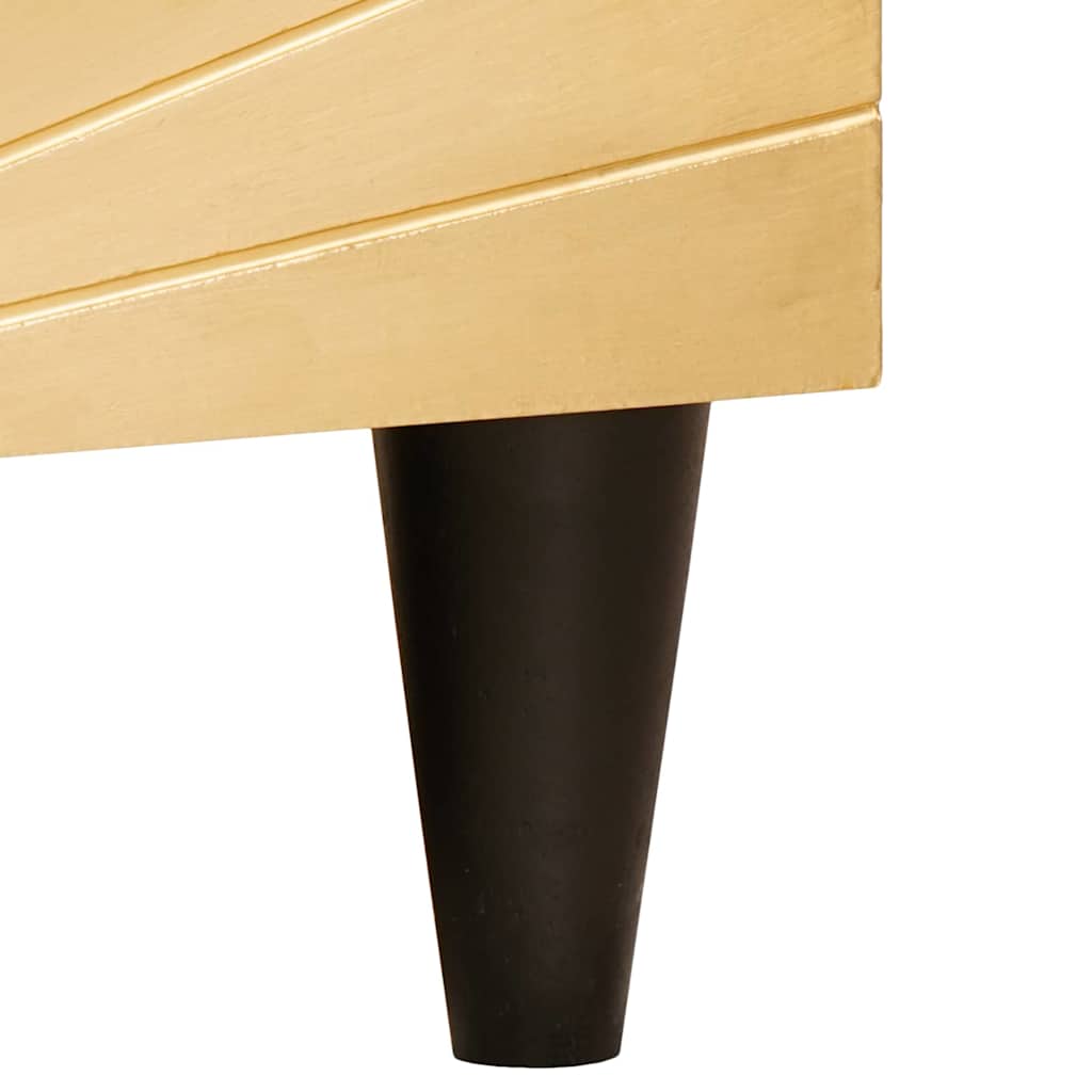 TV-skab Sort og Guld 80 x 33 x 46 cm Konstrueret træ