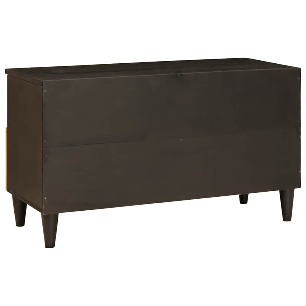 TV-skab Sort og Guld 80 x 33 x 46 cm Konstrueret træ