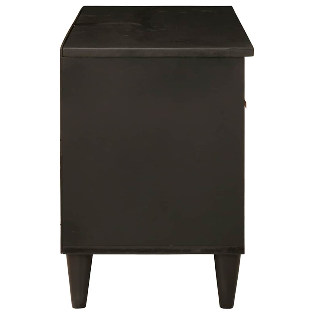 TV-skab Sort og Guld 80 x 33 x 46 cm Konstrueret træ