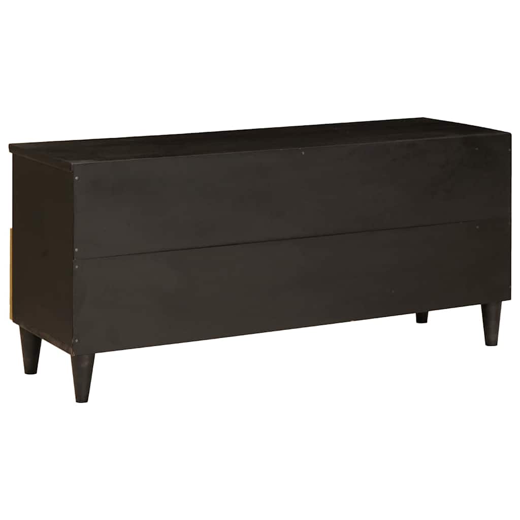 TV-skab Sort og Guld 100 x 33 x 46 cm Konstrueret træ
