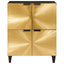 Sideskab Sort og Guld 60 x 33,5 x 75 cm Massivt mangotræ