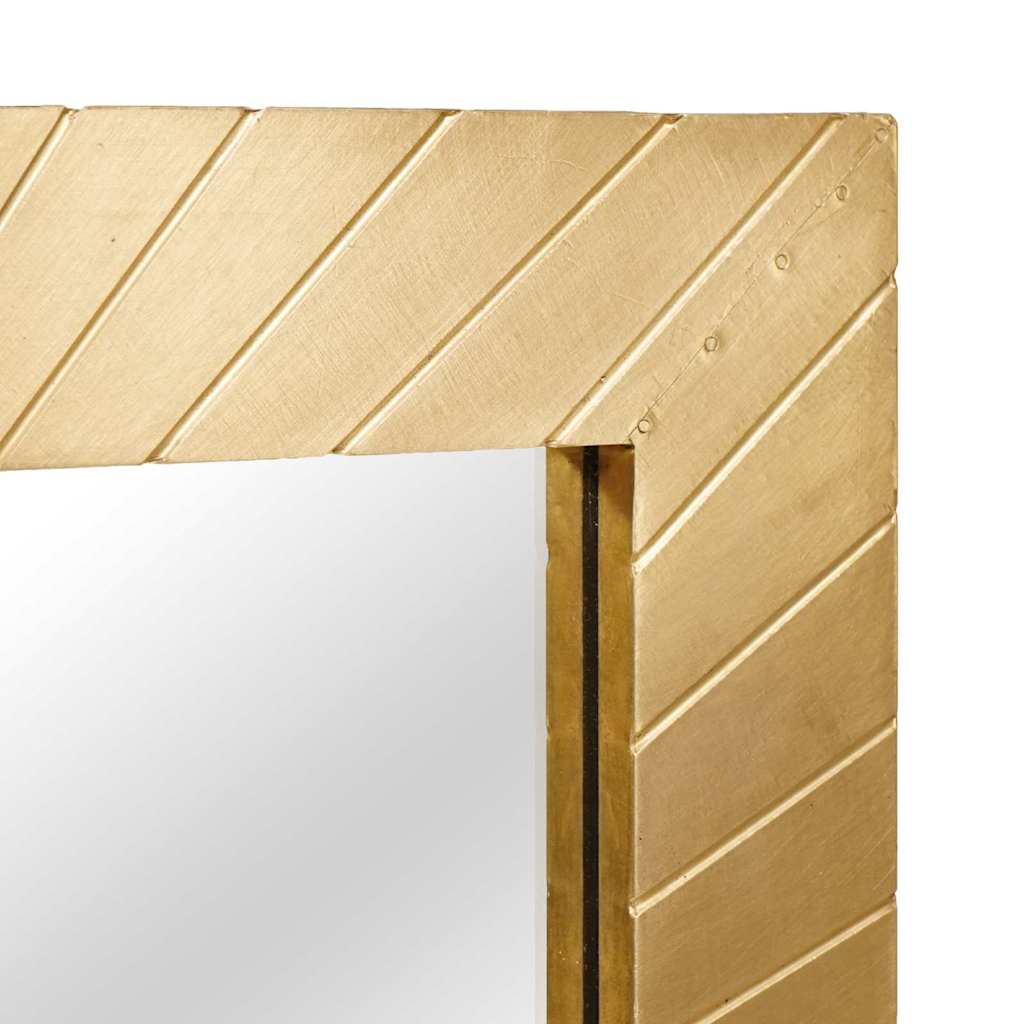 Badeværelsesspejl Guld 50 x 2,5 x 70 cm Glass og fast mango træ