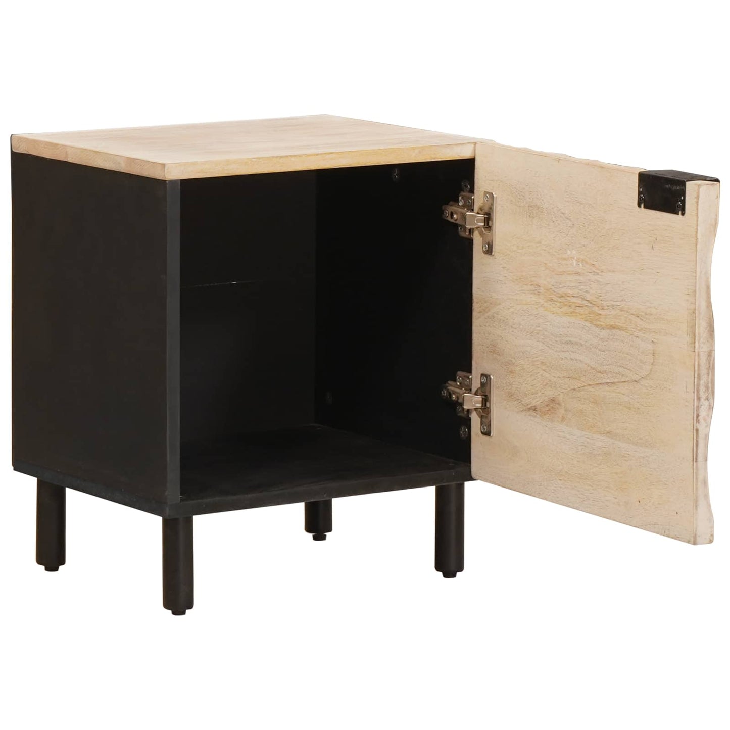 Natskab Hvid 40 x 33 x 46 cm Massivt mangotræ