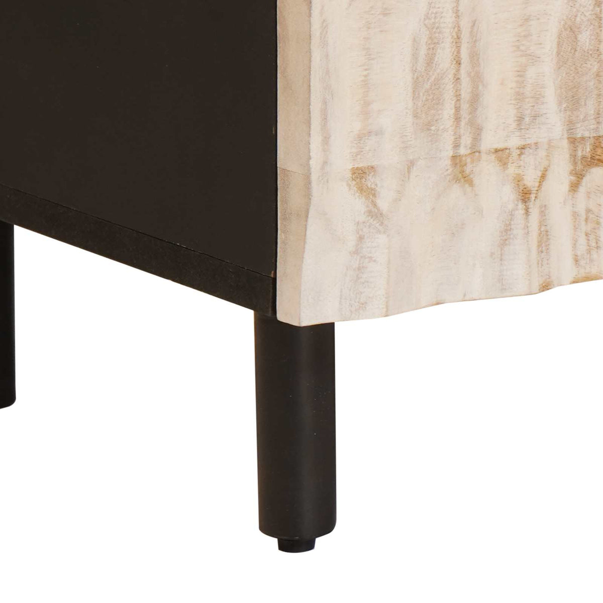 TV-skab Hvid Vask Finish 70 x 33 x 46 cm Massivt mangotræ