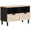 TV-skab Hvid Vask Finish 70 x 33 x 46 cm Massivt mangotræ