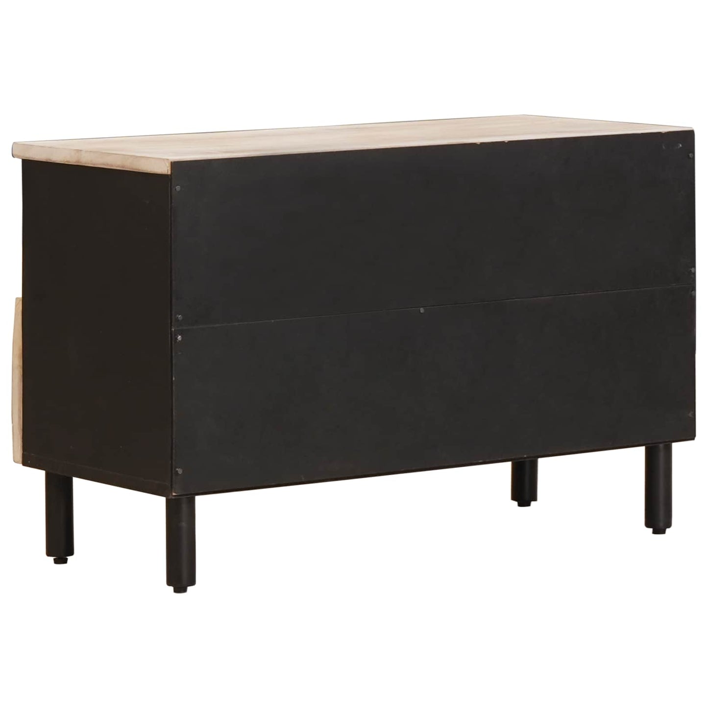 TV-skab Hvid Vask Finish 70 x 33 x 46 cm Massivt mangotræ