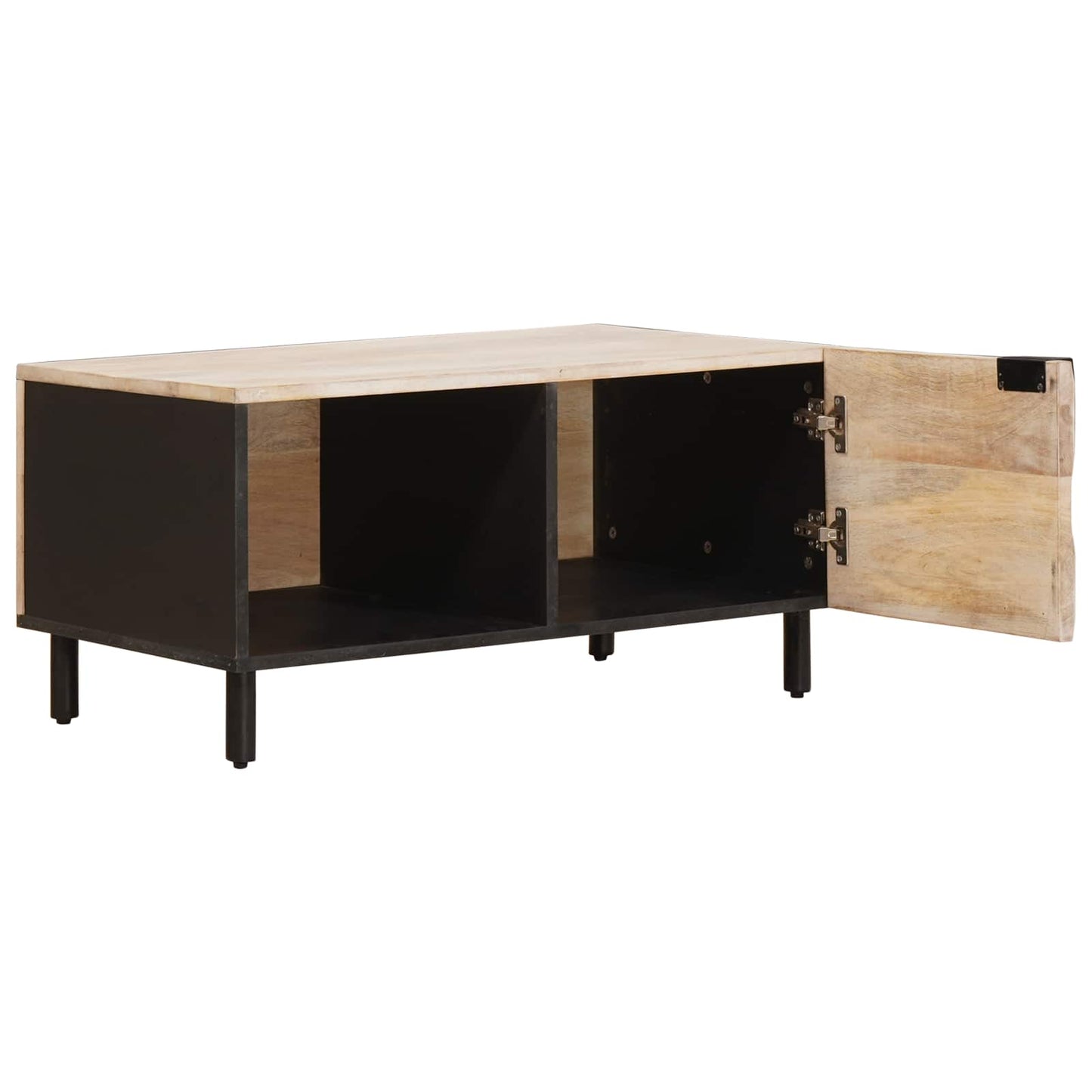 Sofabord Hvid 80 x 50 x 40 cm Massivt mangotræ
