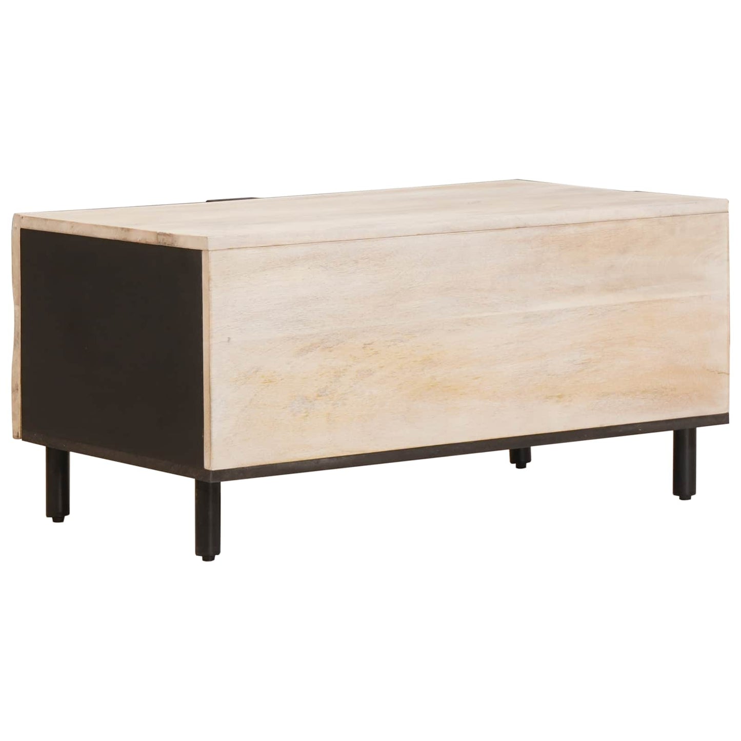 Sofabord Hvid 80 x 50 x 40 cm Massivt mangotræ
