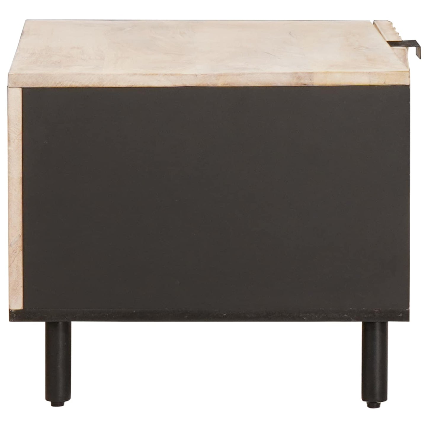 Sofabord Hvid 80 x 50 x 40 cm Massivt mangotræ