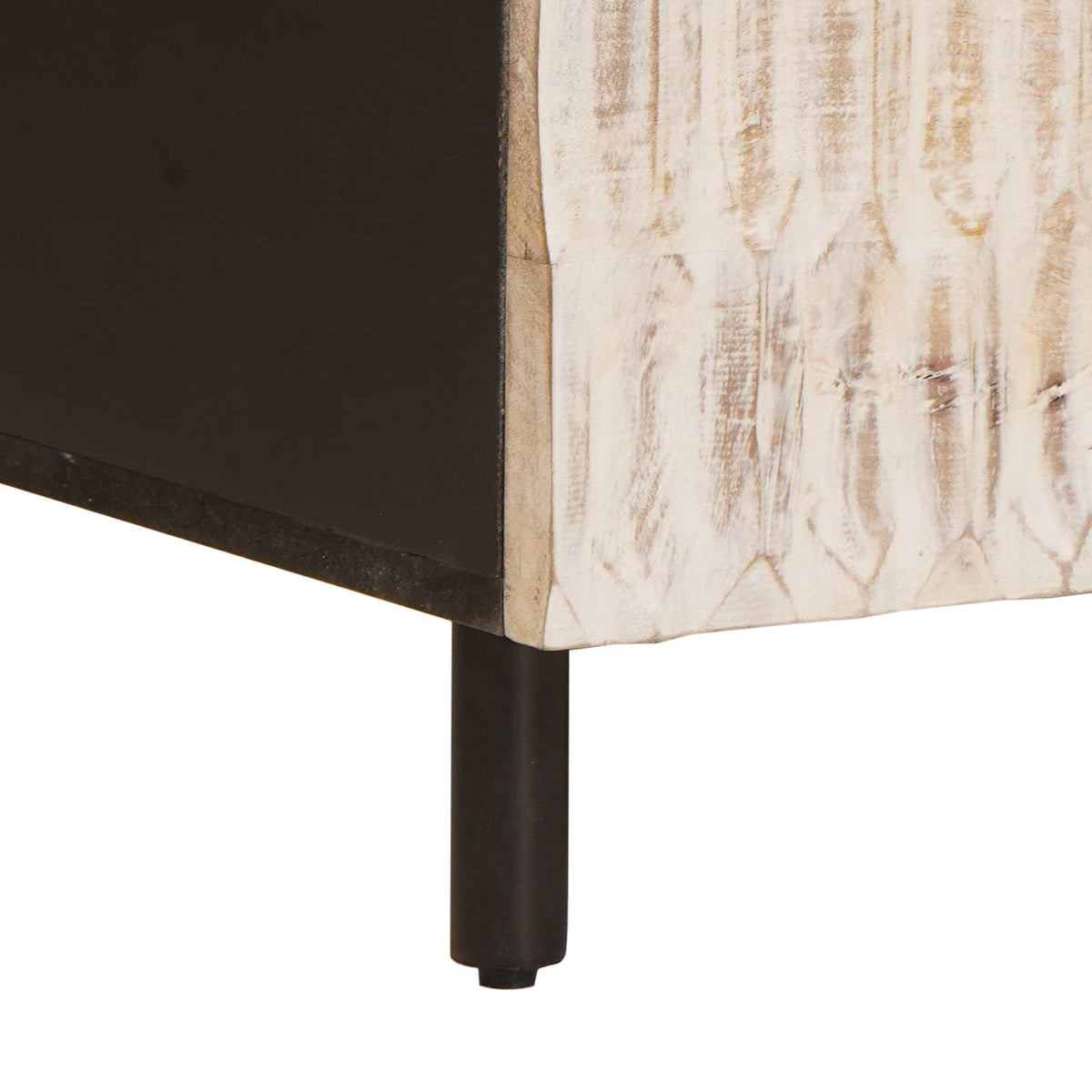 Sofabord Hvid 80 x 50 x 40 cm Massivt mangotræ