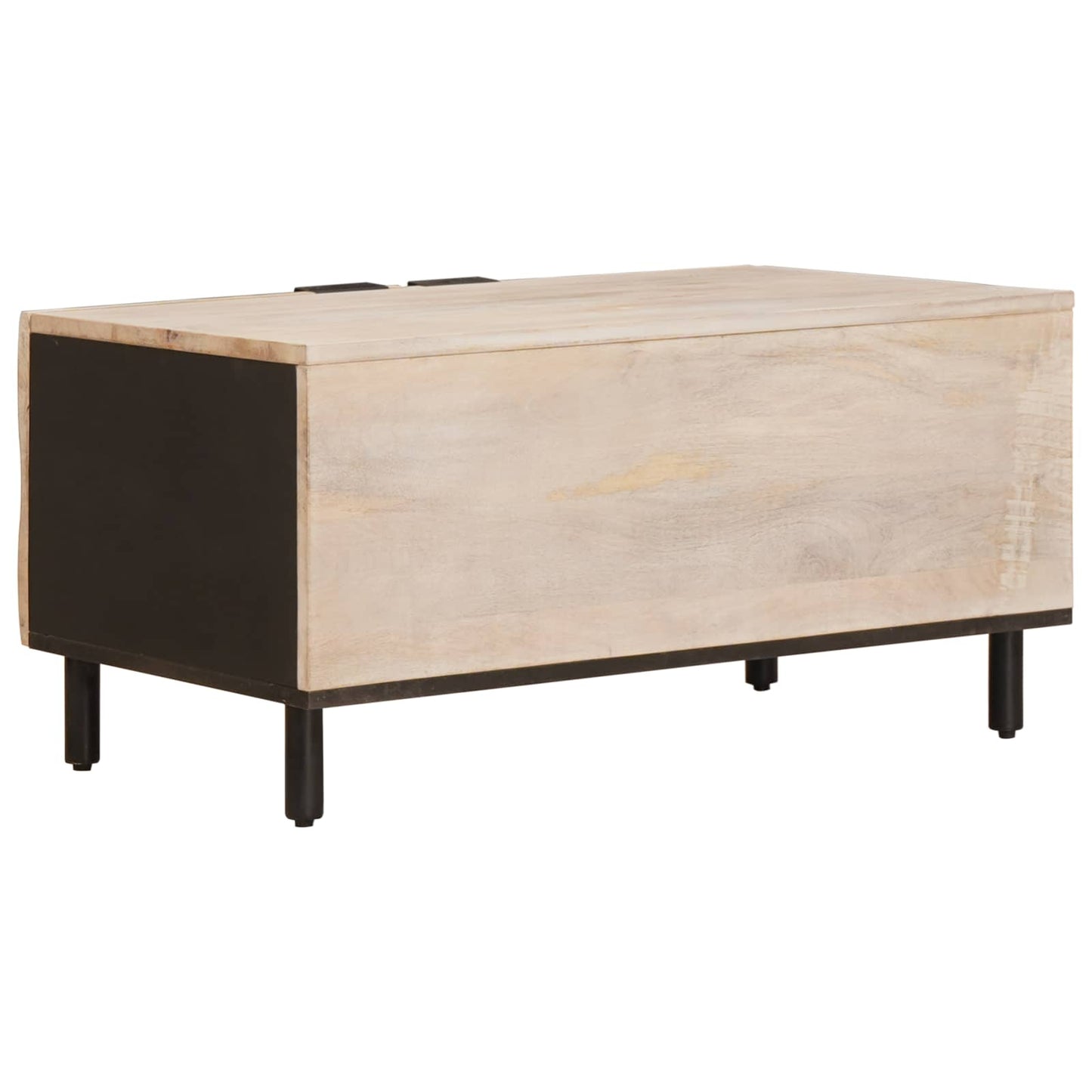 Sofabord Hvid 80 x 50 x 40 cm Massivt mangotræ