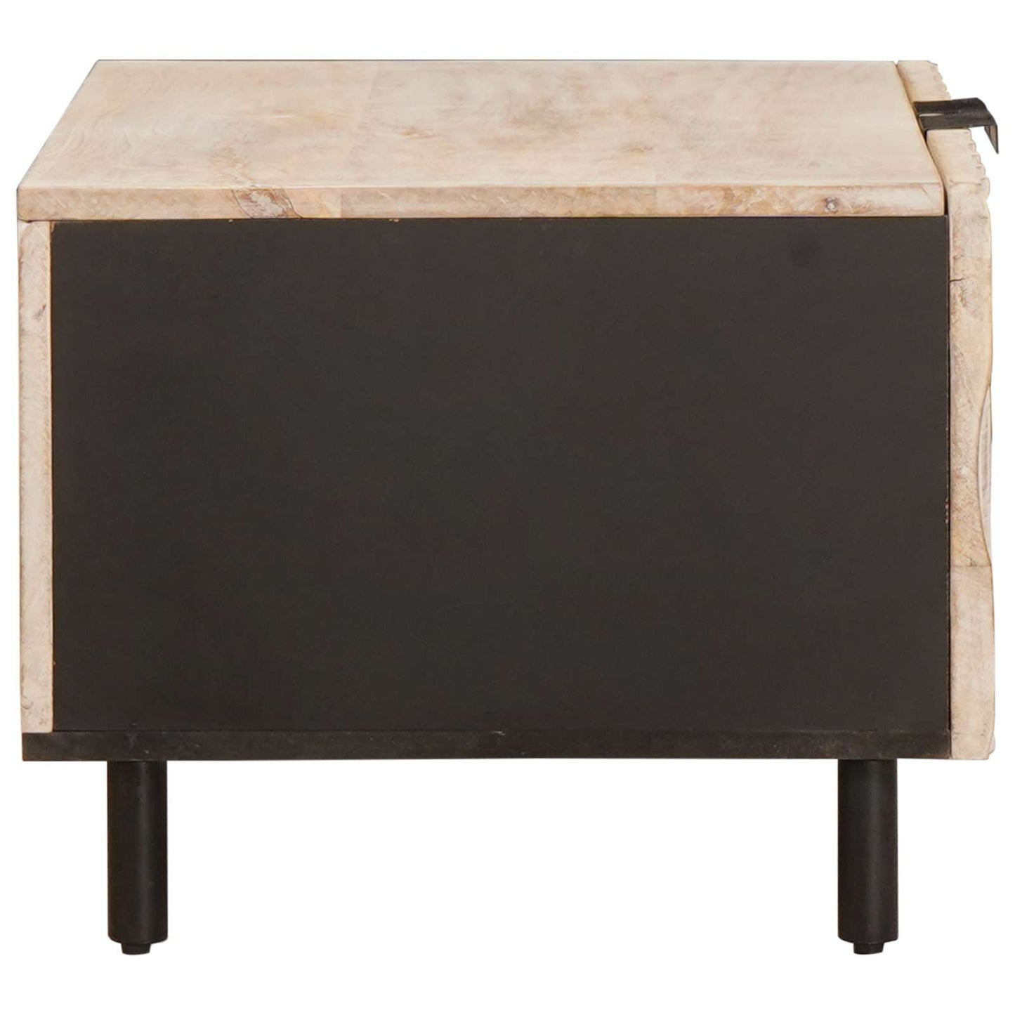 Sofabord Hvid 80 x 50 x 40 cm Massivt mangotræ