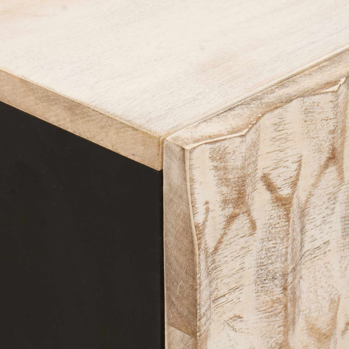 Natskab Hvid 50 x 33 x 60 cm Massivt mangotræ