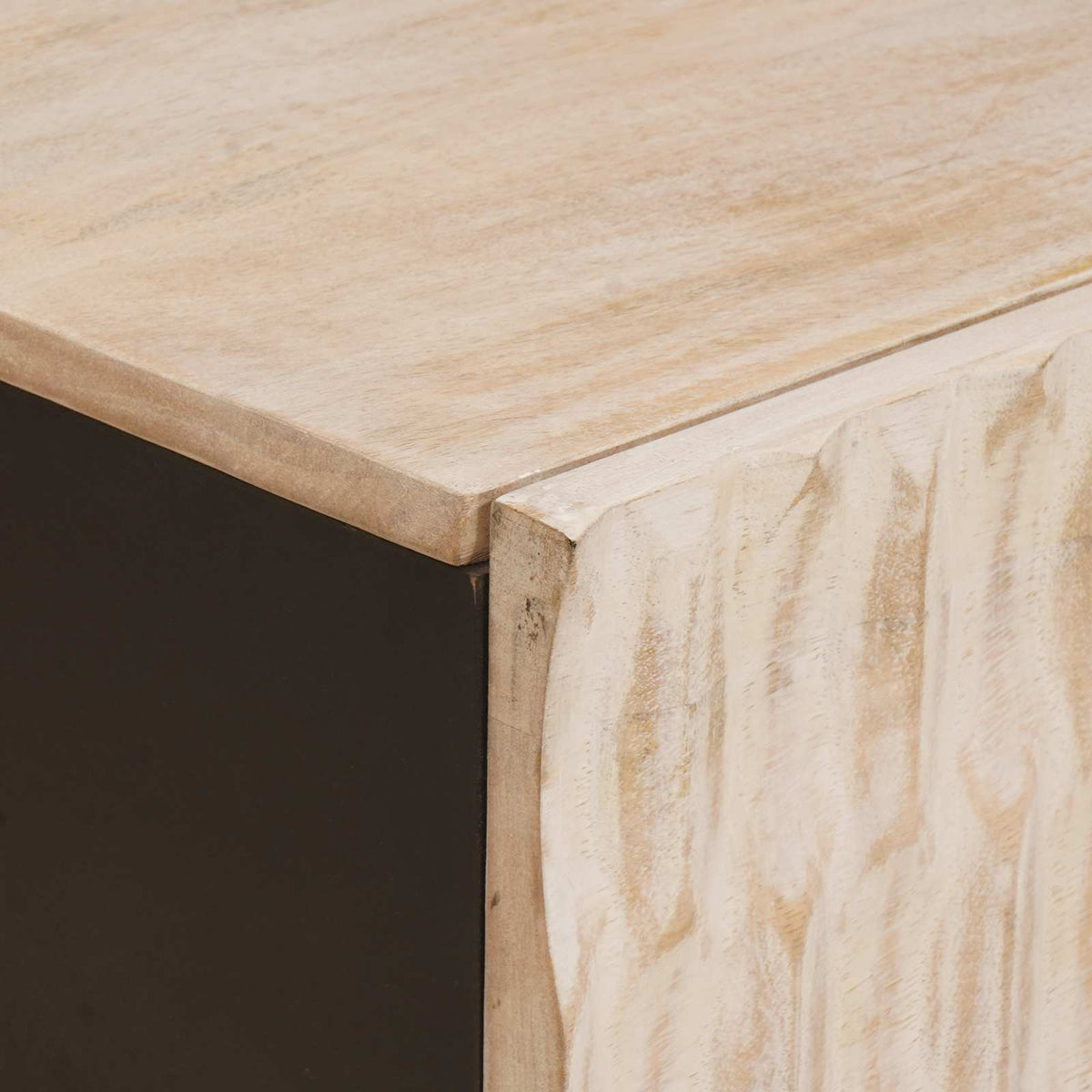 Sofabord Hvid 100 x 54 x 40 cm Massivt mangotræ