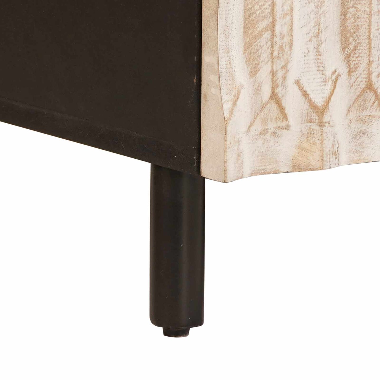 Sofabord Hvid 100 x 54 x 40 cm Massivt mangotræ
