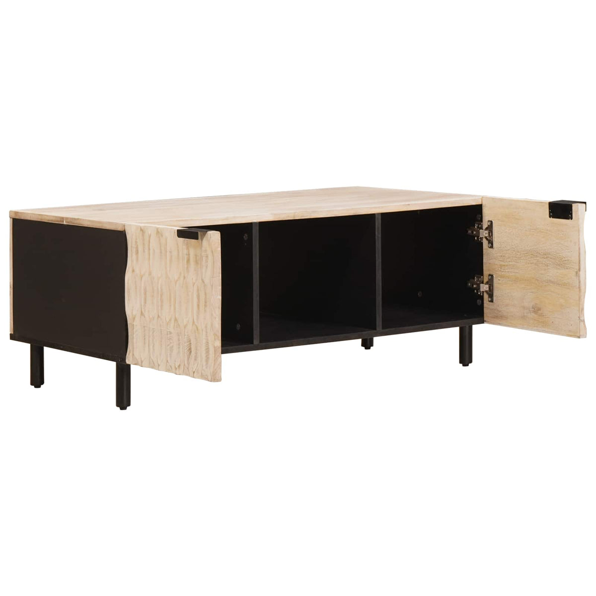 Sofabord Hvid 100 x 54 x 40 cm Massivt mangotræ
