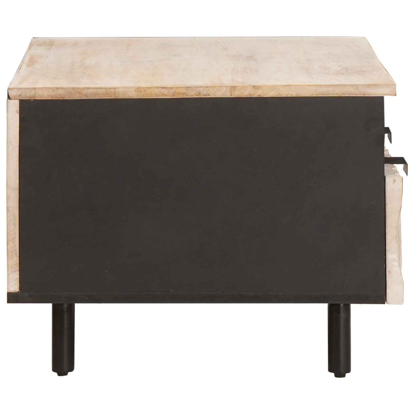 Sofabord med skuffe Hvid 80 x 54 x 40 cm Massivt mangotræ