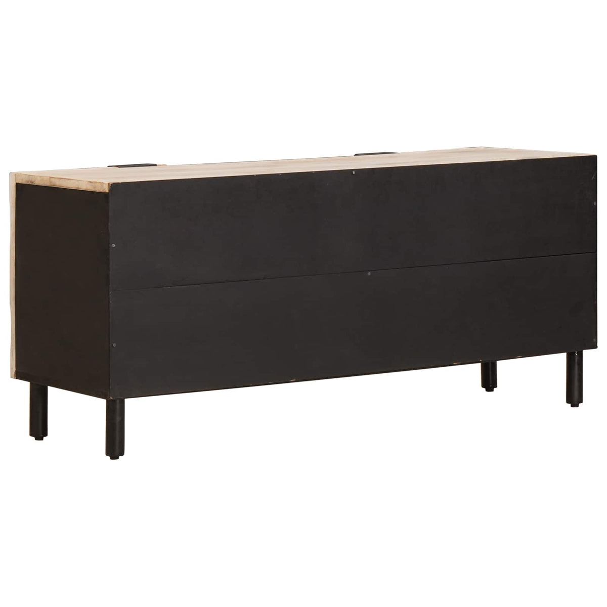 TV-skab Hvid Vask Finish 105 x 33 x 46 cm Massivt mangotræ