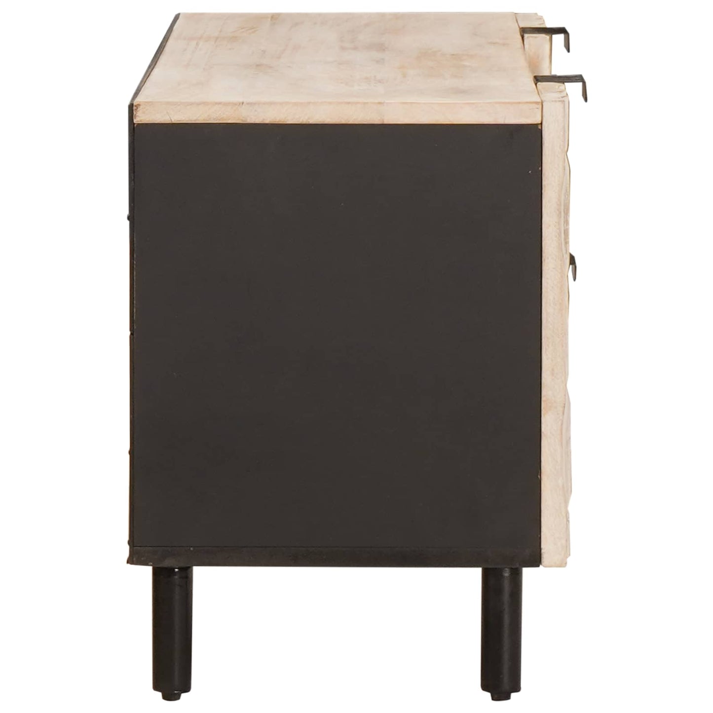 TV-skab Hvid Vask Finish 105 x 33 x 46 cm Massivt mangotræ