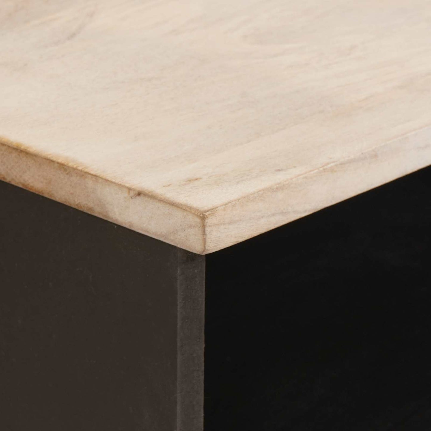 TV-skab Hvid Vask Finish 100 x 33 x 46 cm Massivt mangotræ