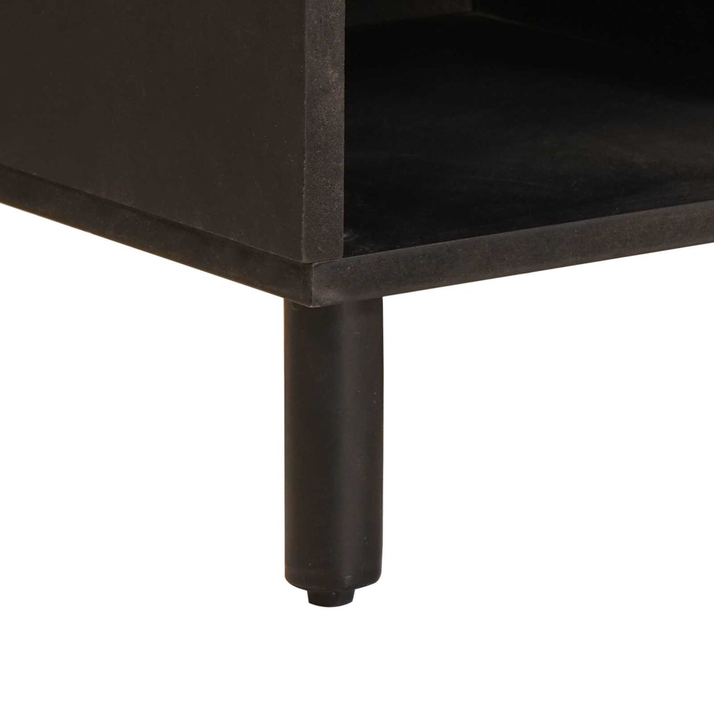 TV-skab Hvid Vask Finish 100 x 33 x 46 cm Massivt mangotræ
