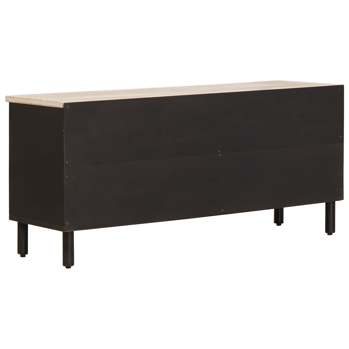 TV-skab Hvid Vask Finish 100 x 33 x 46 cm Massivt mangotræ