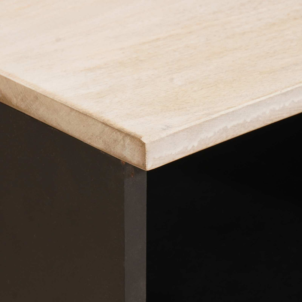 TV-skab Hvid Vask Finish 80 x 33 x 46 cm Massivt mangotræ