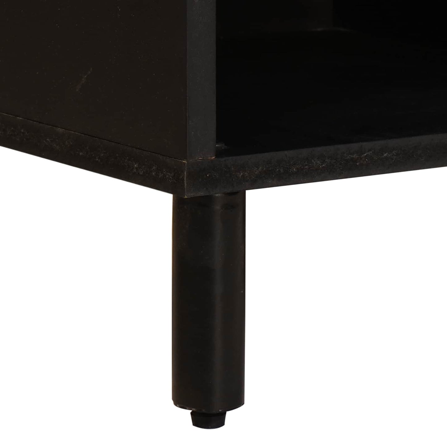 TV-skab Hvid Vask Finish 80 x 33 x 46 cm Massivt mangotræ