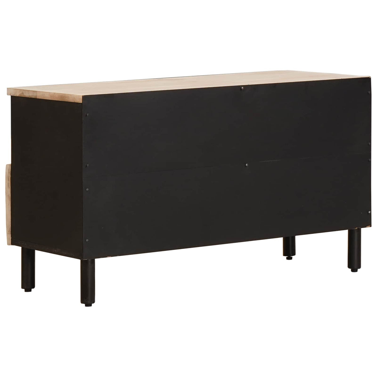 TV-skab Hvid Vask Finish 80 x 33 x 46 cm Massivt mangotræ