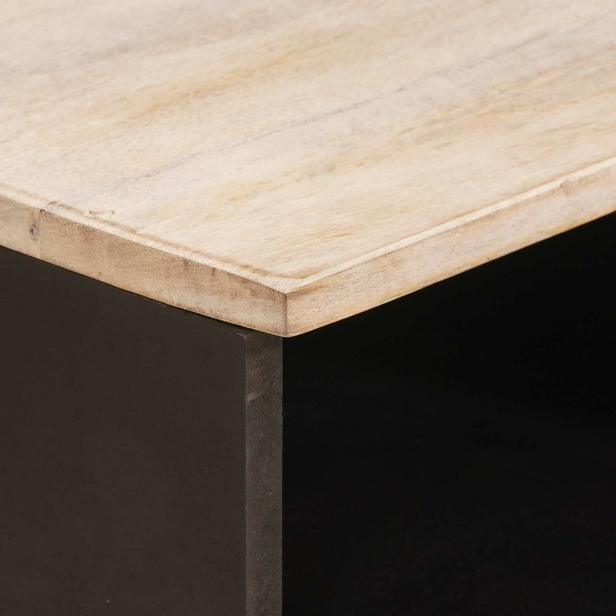 TV-skab Hvid Vask Finish 100 x 33 x 46 cm Massivt mangotræ