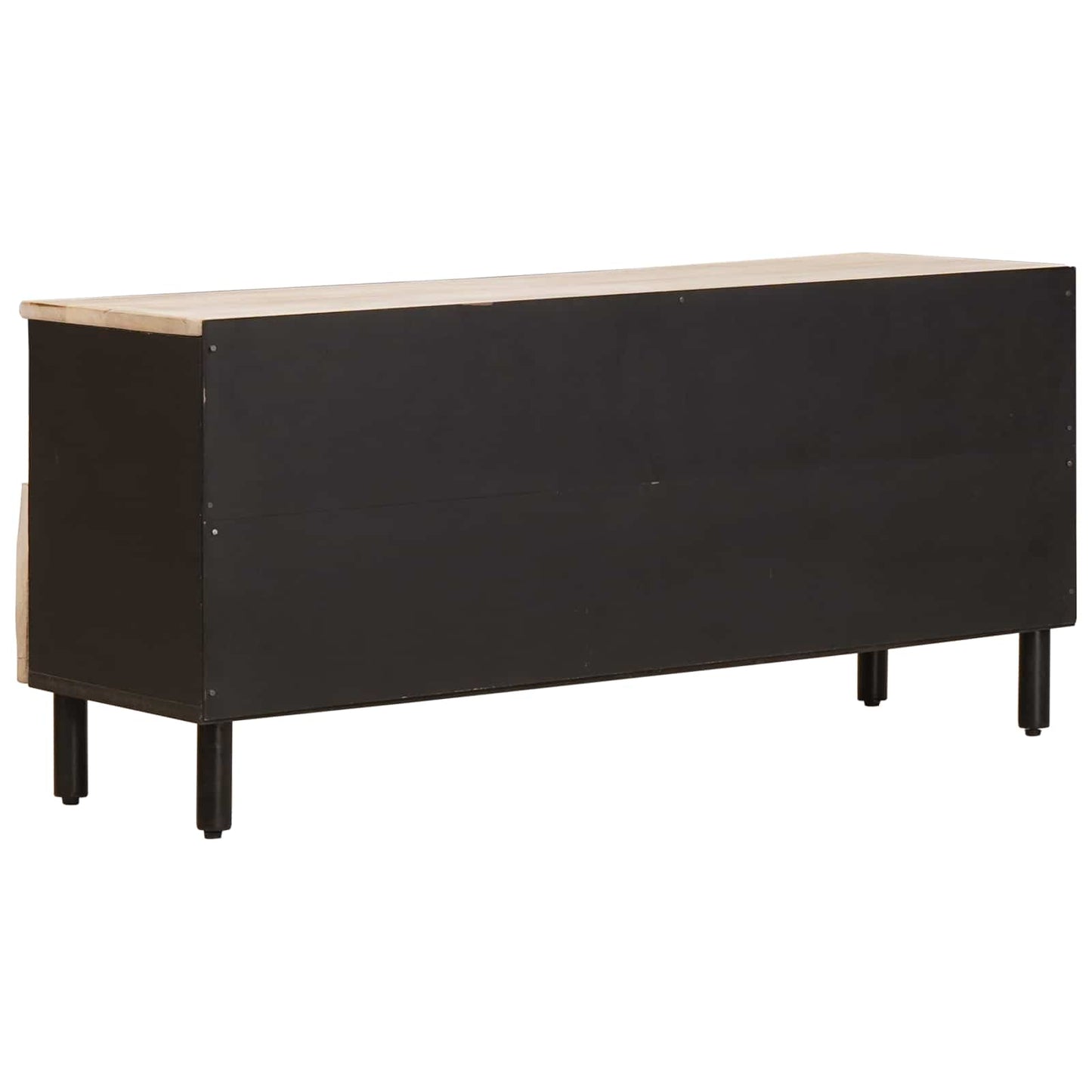 TV-skab Hvid Vask Finish 100 x 33 x 46 cm Massivt mangotræ