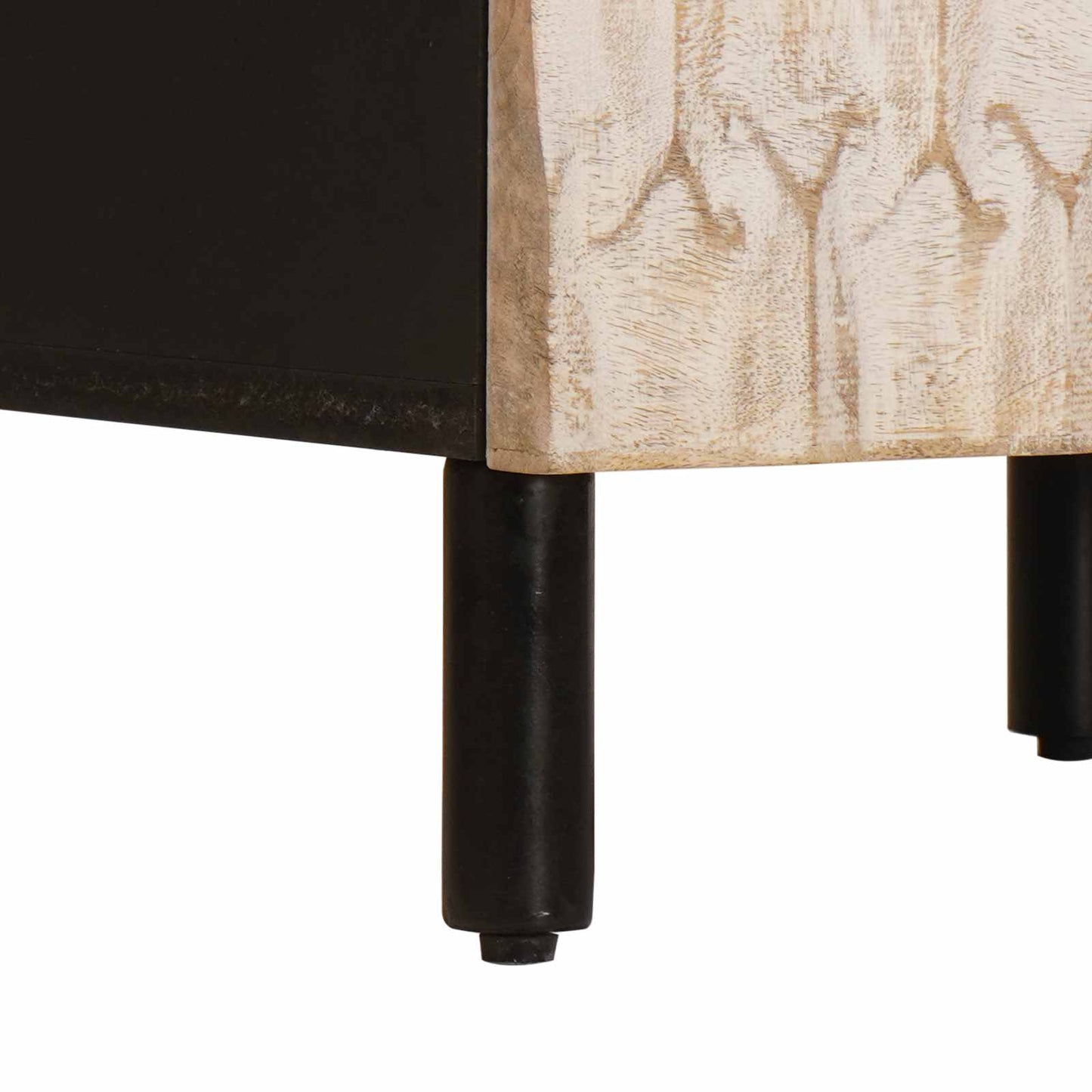 Sideboard Hvid Vask Finish 40 x 33 x 75 cm Massivt mangotræ