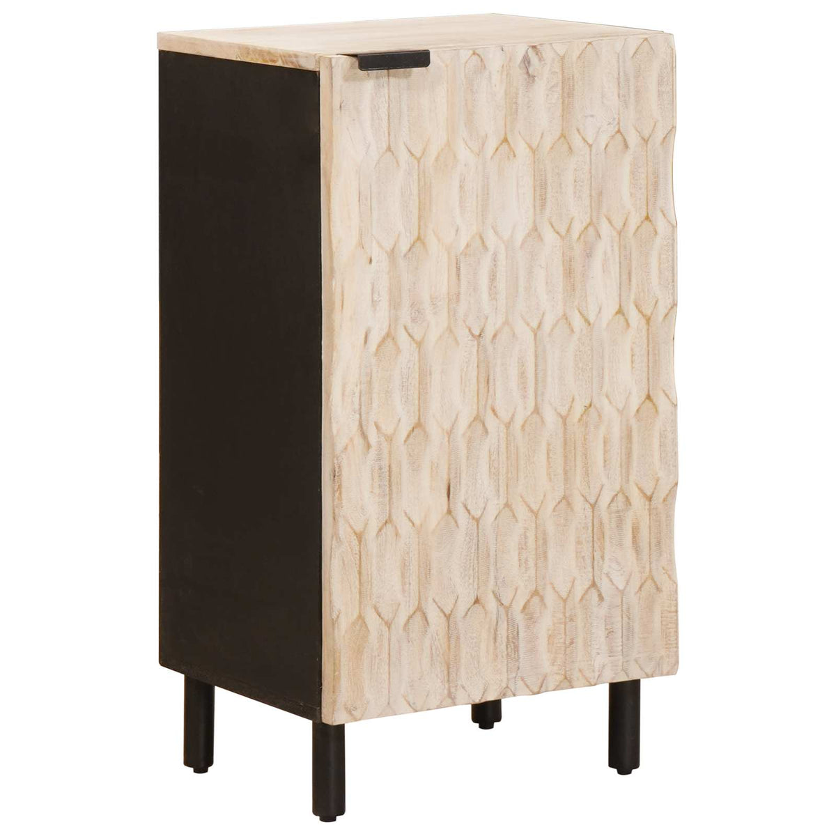 Sideboard Hvid Vask Finish 40 x 33 x 75 cm Massivt mangotræ