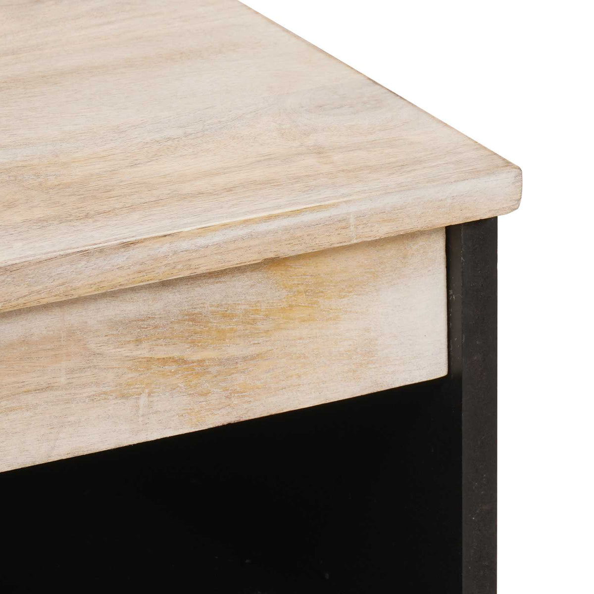 Sideboard Hvid Vask Finish 60 x 33 x 75 cm Massivt mangotræ