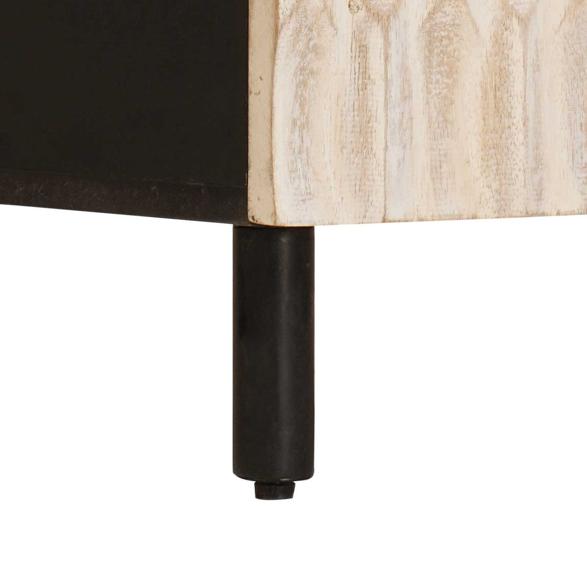 Sideboard Hvid Vask Finish 60 x 33 x 75 cm Massivt mangotræ