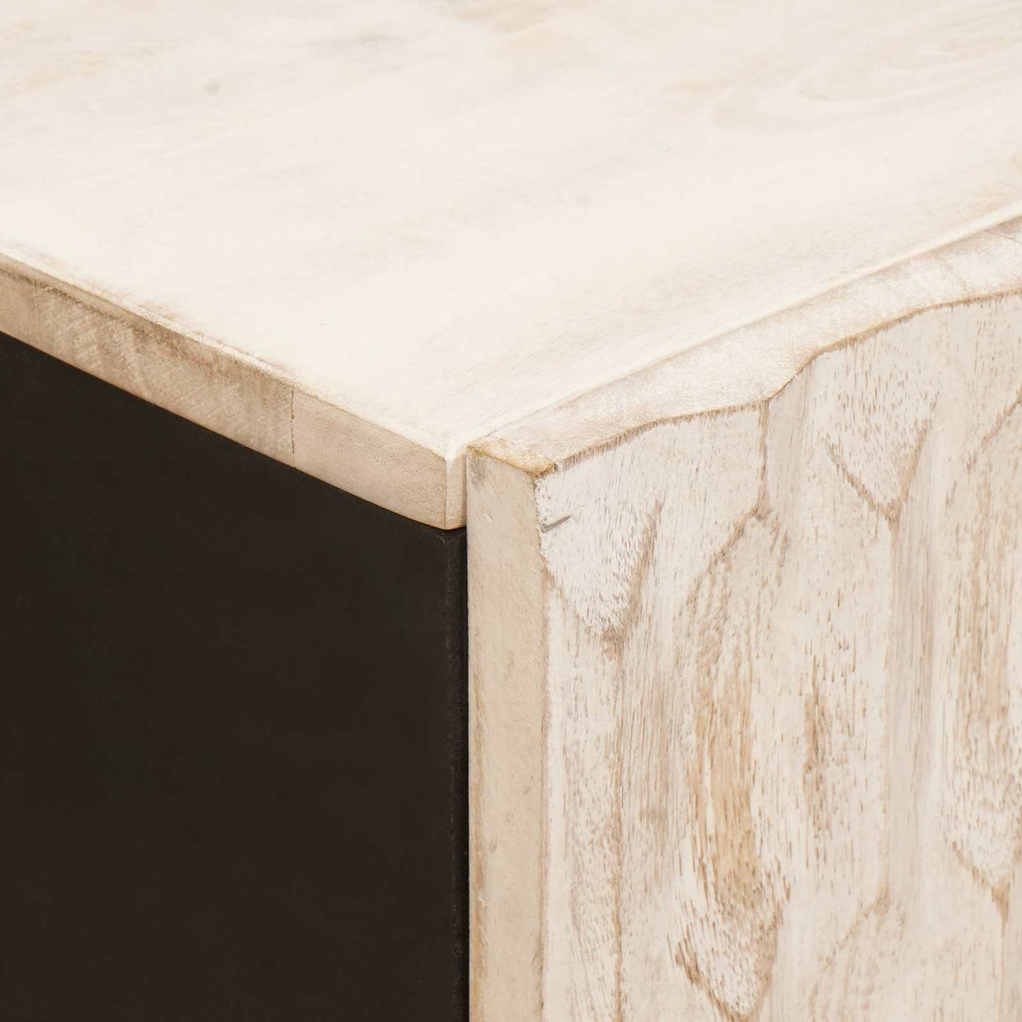 Sideboard Hvid Vask Finish 60 x 33 x 75 cm Massivt mangotræ