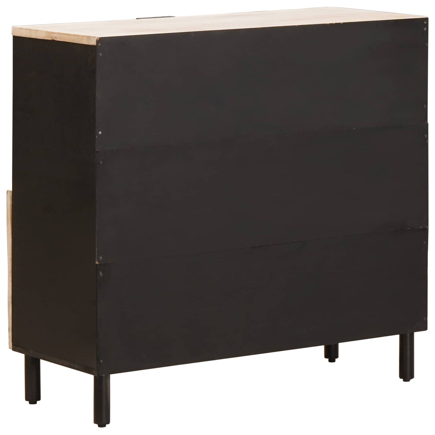 Sideboard Hvid Vask Finish 80 x 33 x 75 cm Massivt mangotræ