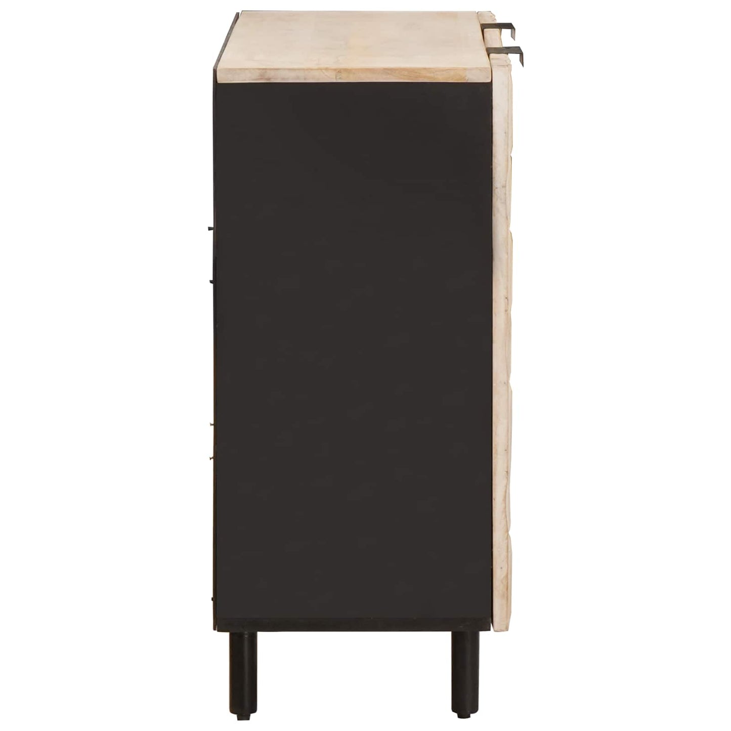 Sideboard Hvid Vask Finish 90 x 33 x 75 cm Massivt mangotræ