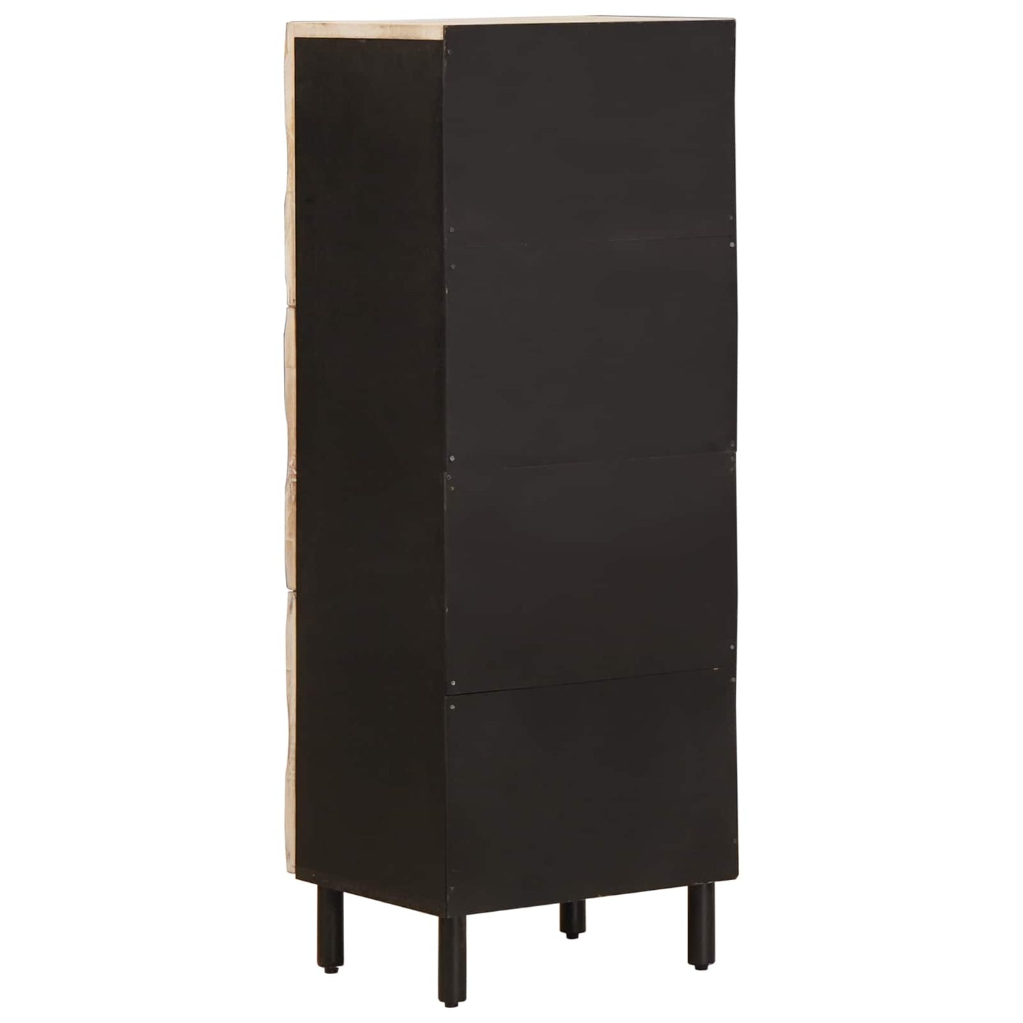 Highboard Hvid Vask Finish 40 x 33 x 110 cm Massivt mangotræ