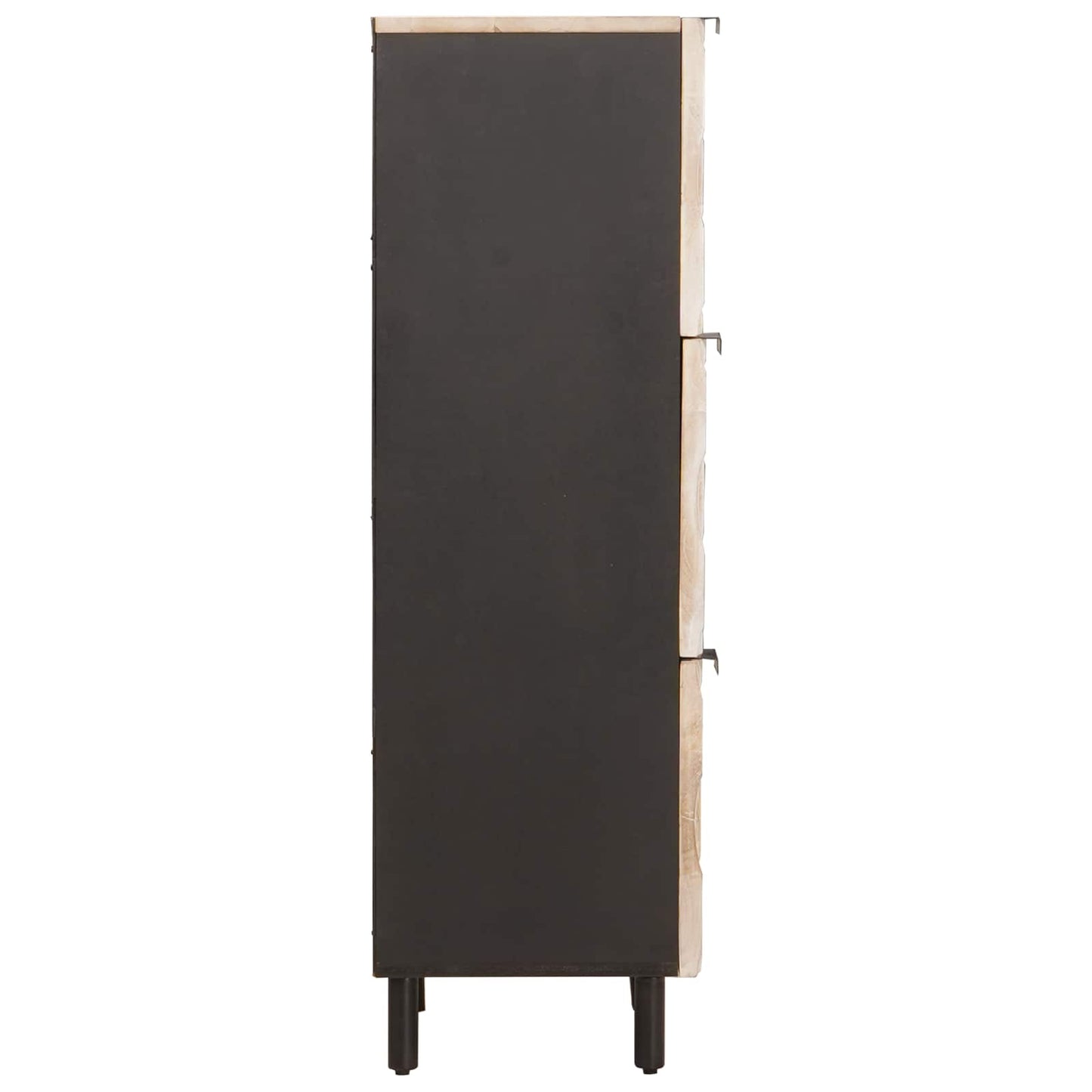 Highboard Hvid Vask Finish 40 x 33 x 110 cm Massivt mangotræ