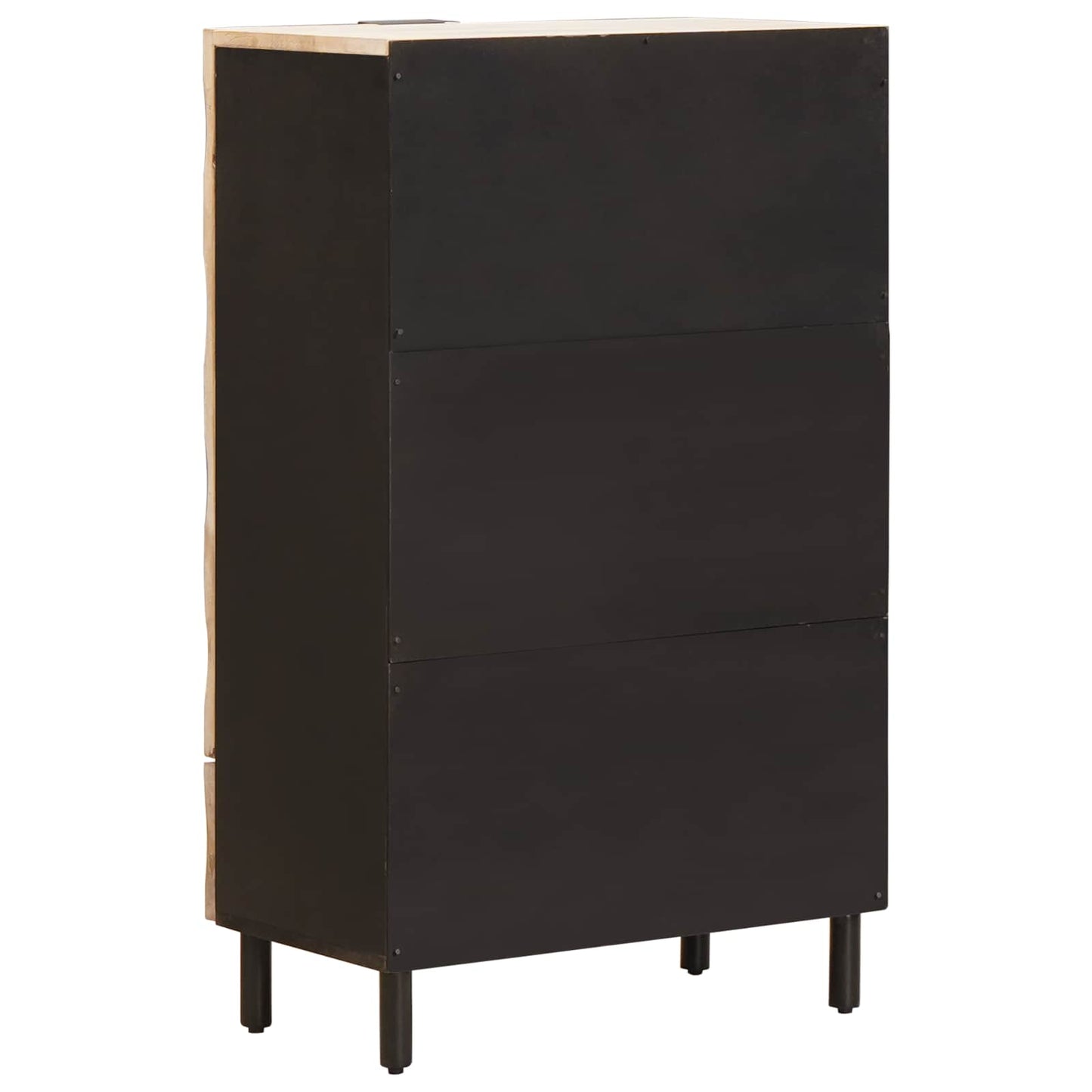 Highboard Hvid Vask Finish 60 x 33 x 100 cm Massivt mangotræ